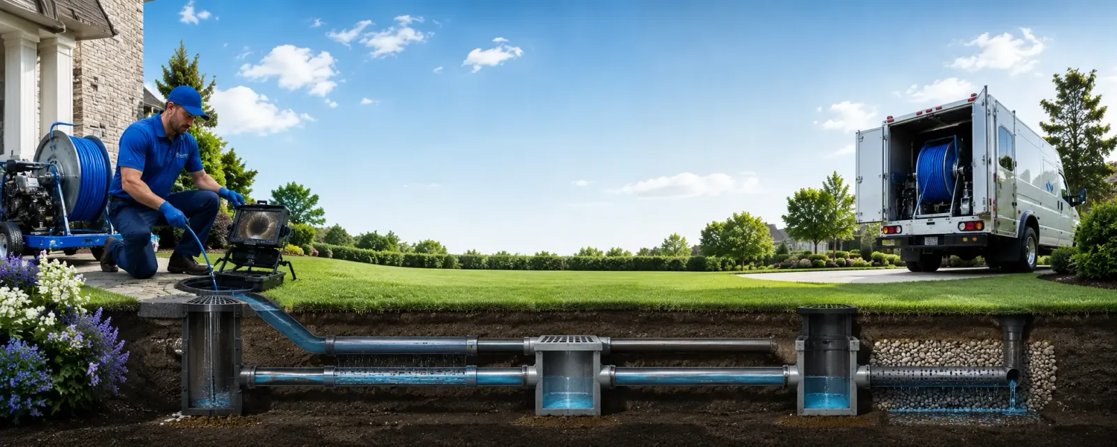 Outdoor drain cleaning information for Nada, TX